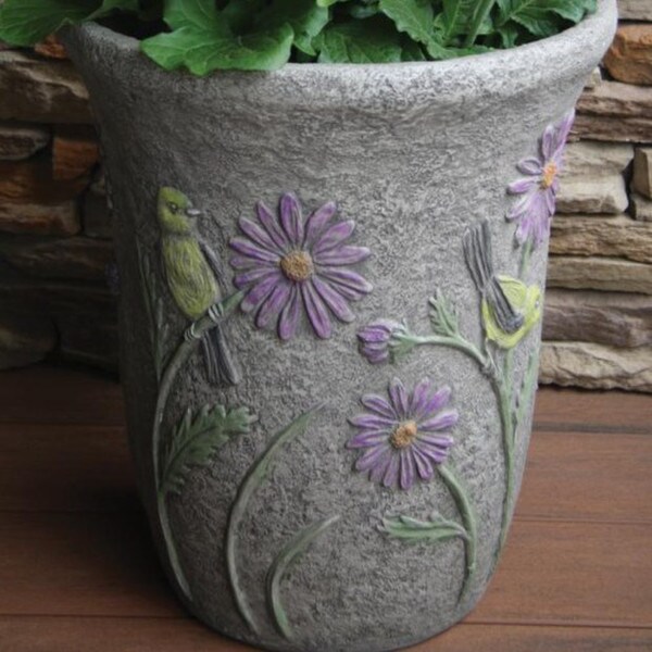 Introducing our breathtaking Songbirds Vase Urn garden sculpture, a celebration of nature's beauty